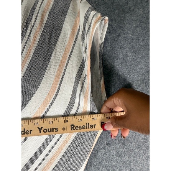 Lulus Women's Striped‎ Maxi Dress Large Twist Front and Side Slit Swim Cover - Picture 4 of 8